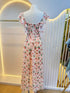 Printed Sleeveless Frills Straps Long Dresses